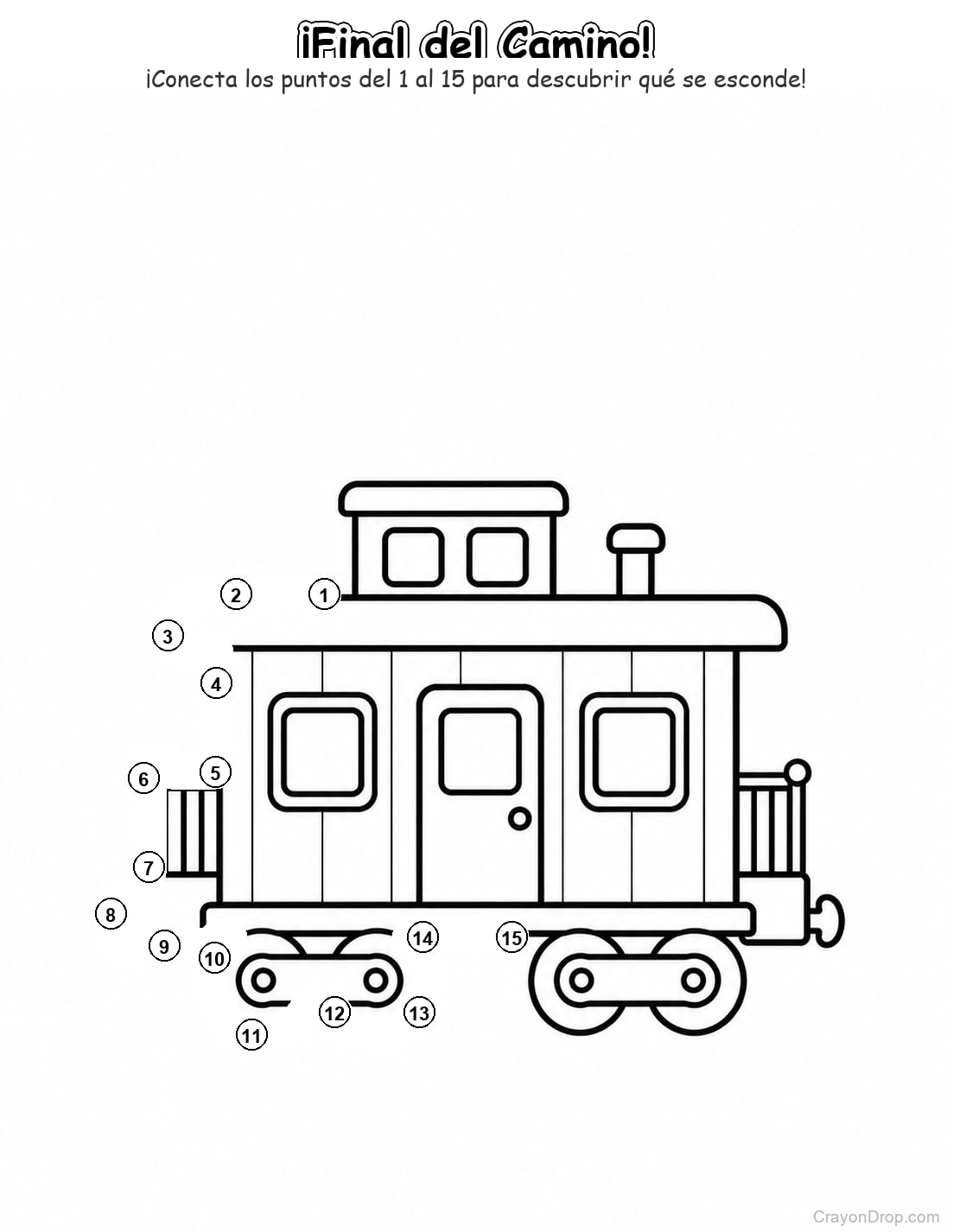Ap Trains Connect Dots página para colorear