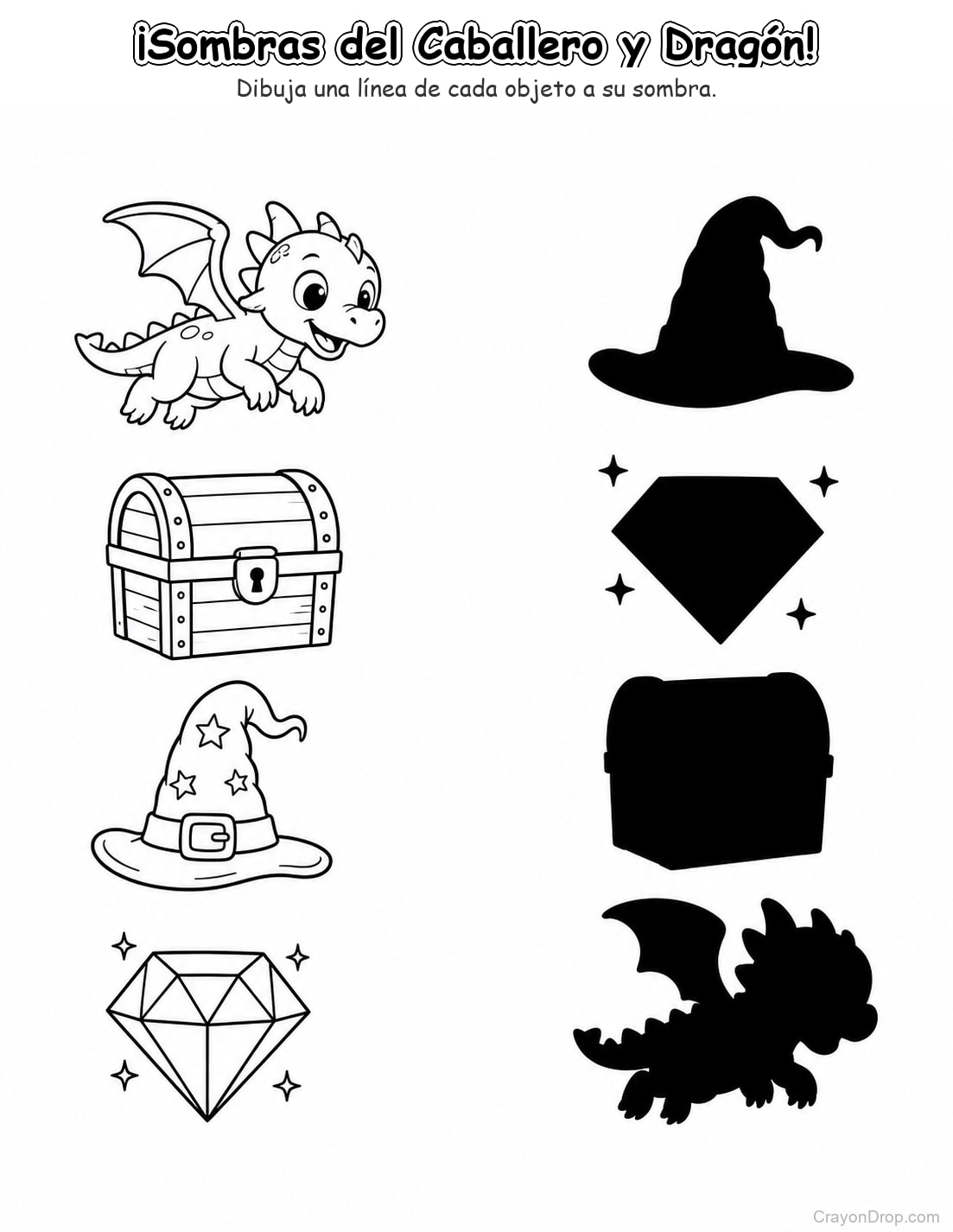 Ap Dragons Shadow Match página para colorear
