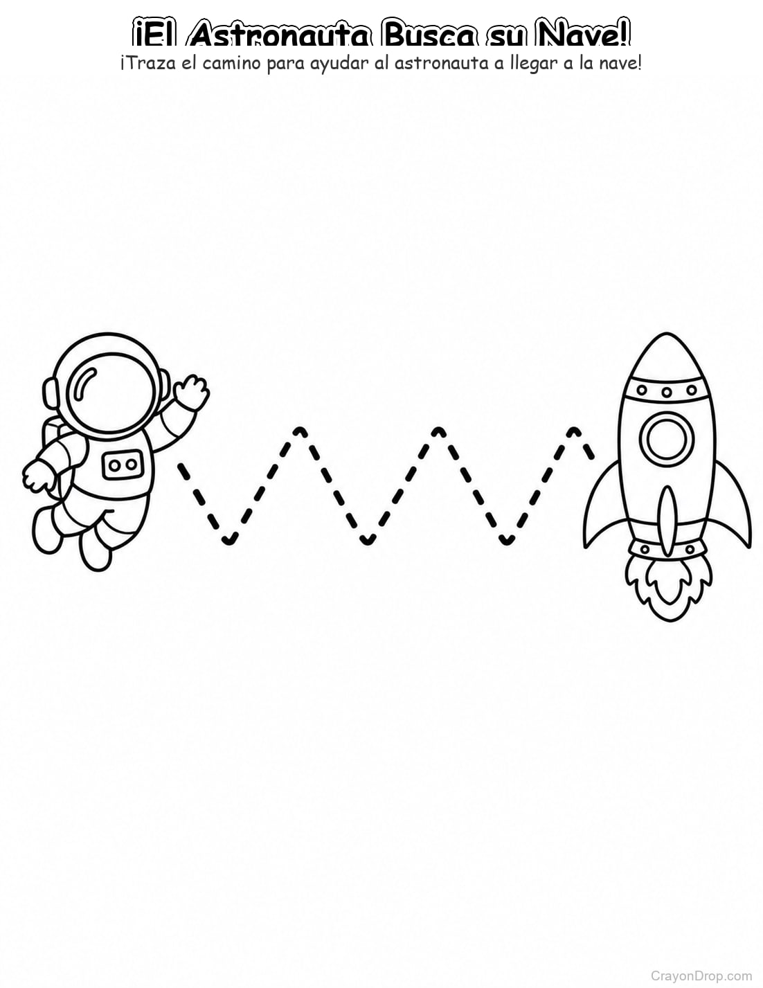 Ap Space Trace Path página para colorear