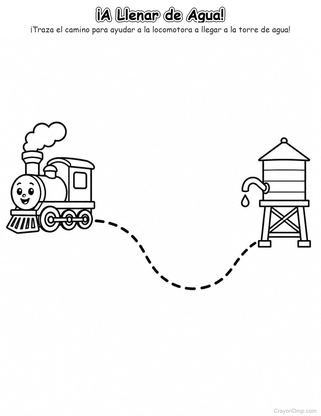 Ap Trains Trace Path página para colorear