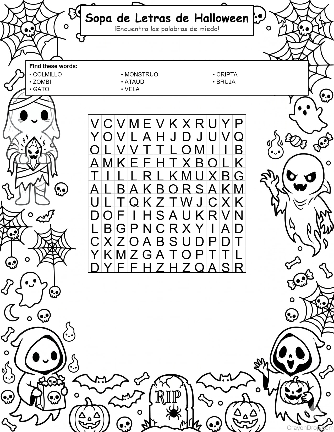 Ws Halloween página para colorear