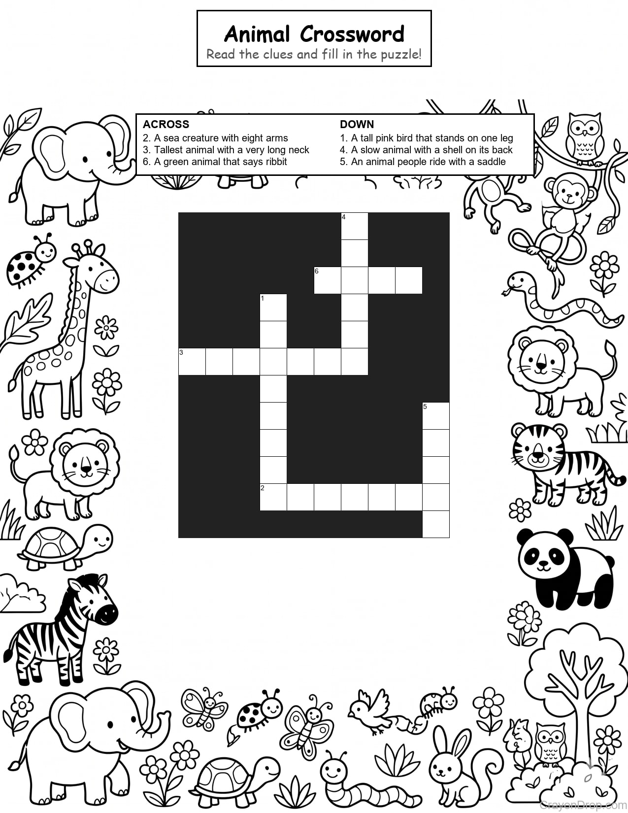 Cw Animals coloring page