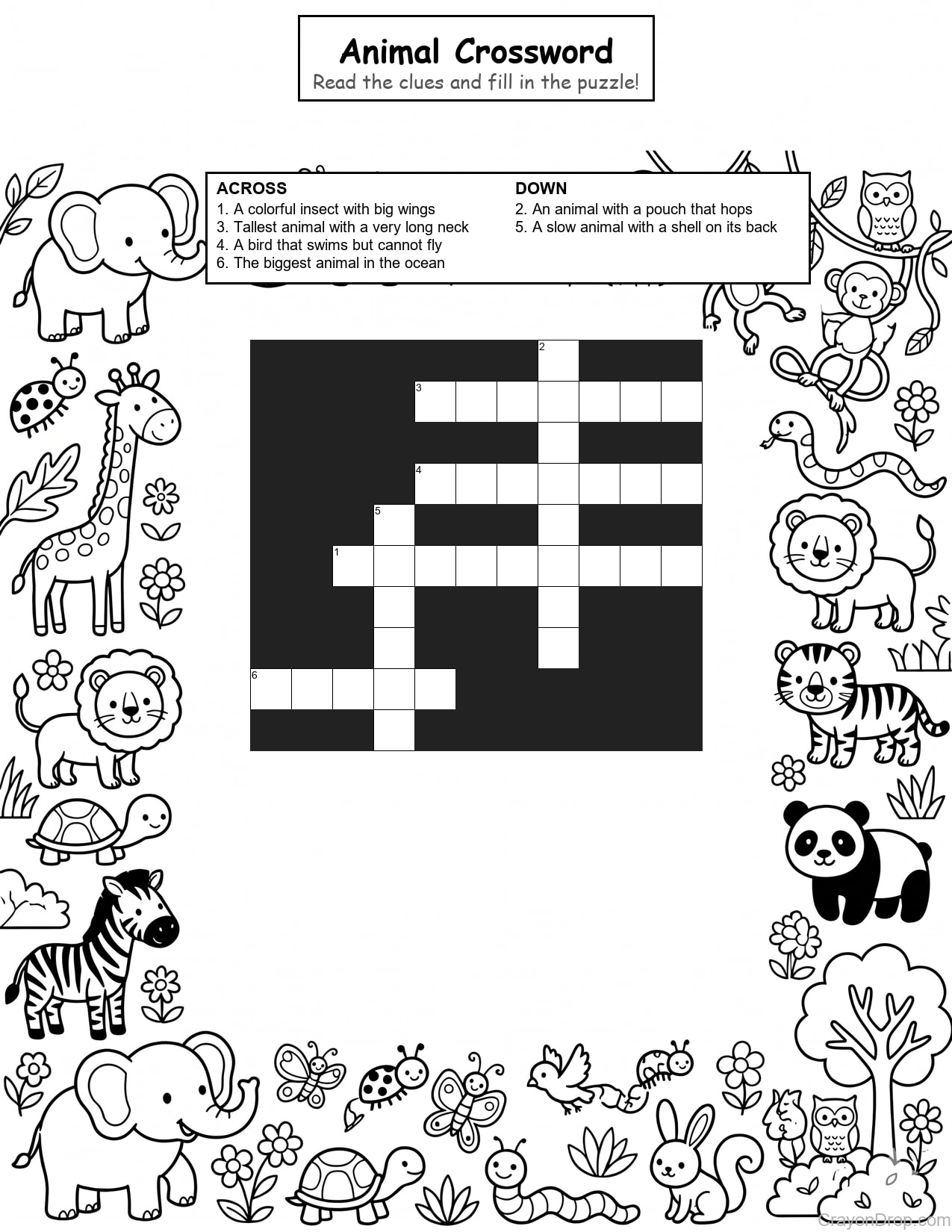 Cw Animals coloring page