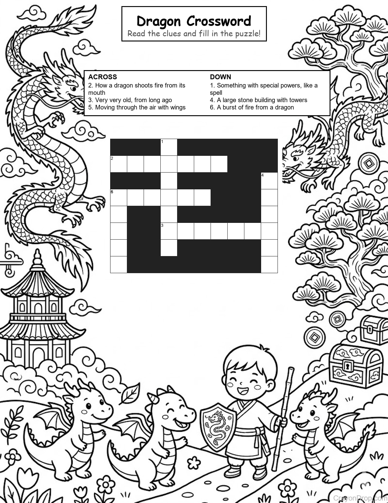 Cw Dragons coloring page