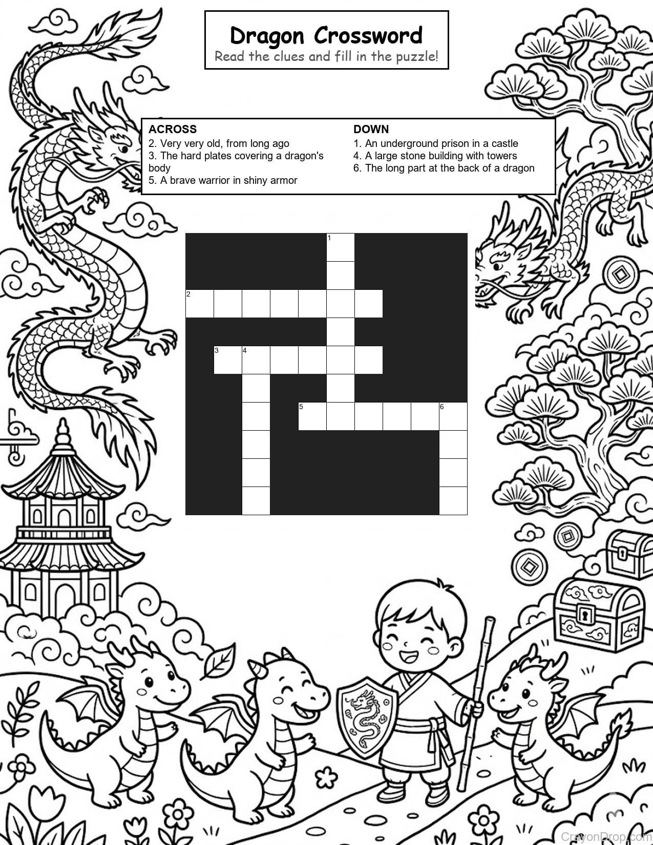 Cw Dragons coloring page