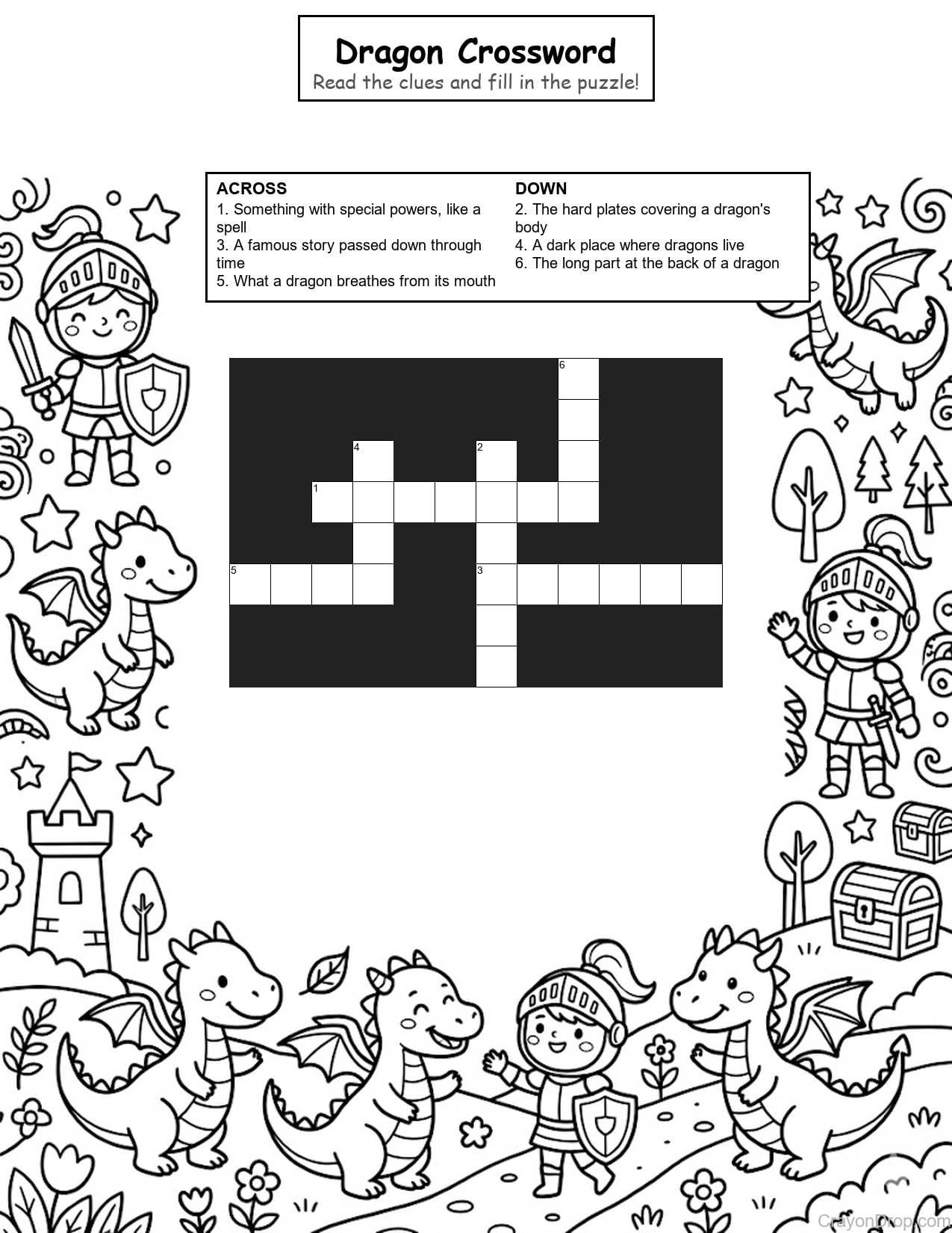 Cw Dragons coloring page