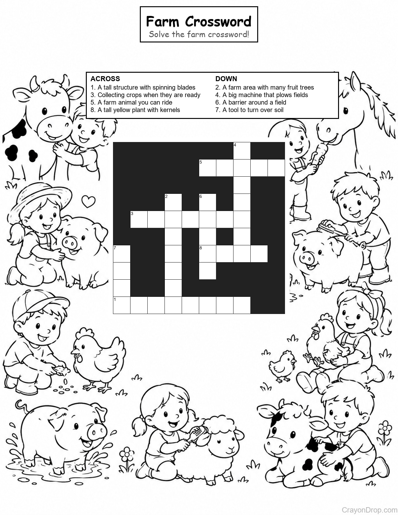 Cw Farm coloring page