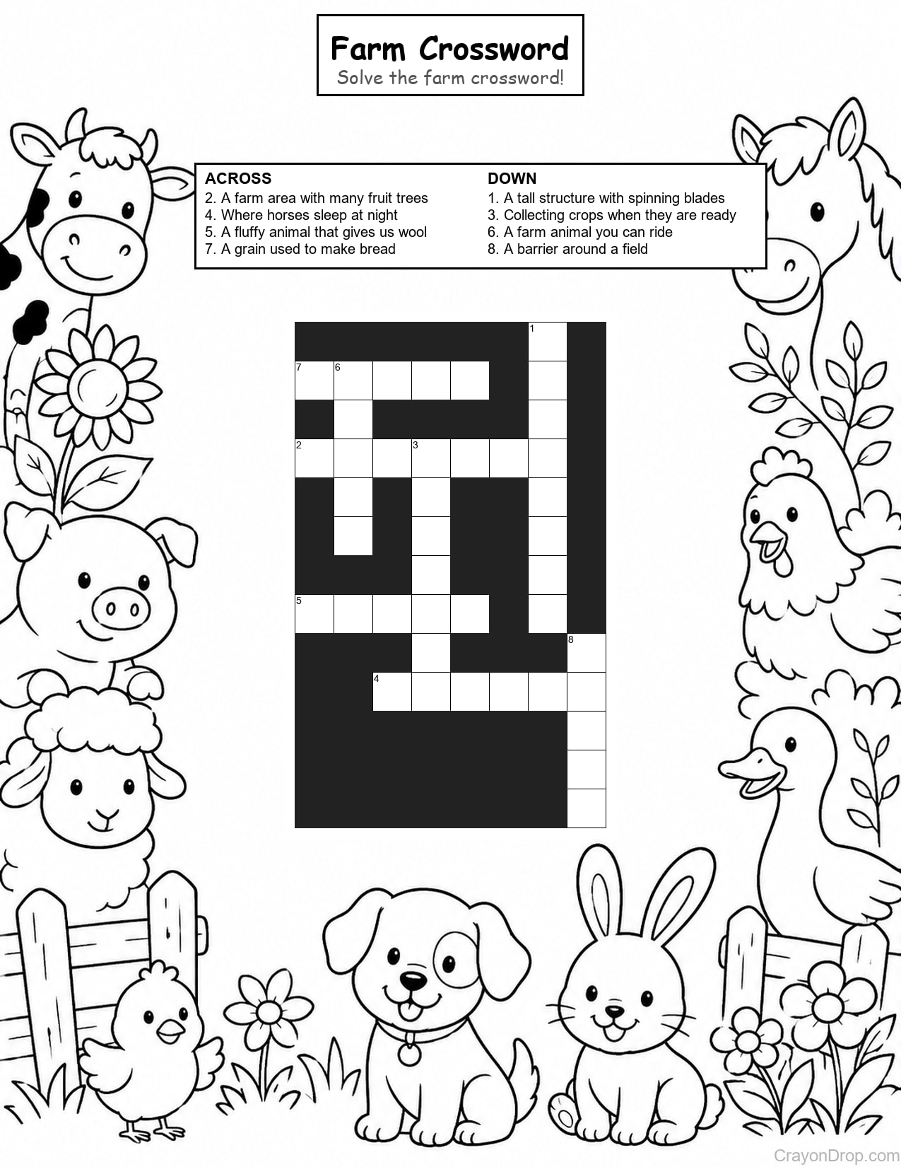 Cw Farm coloring page