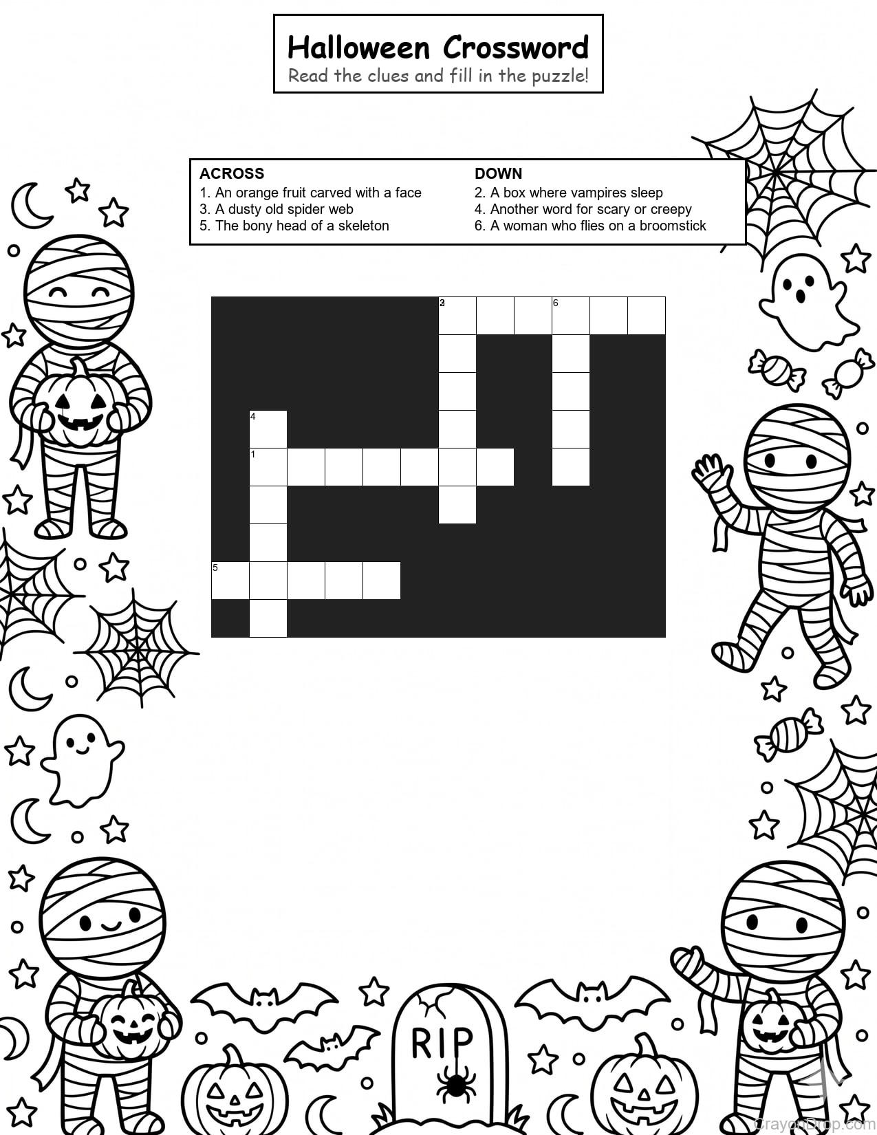 Cw Halloween coloring page