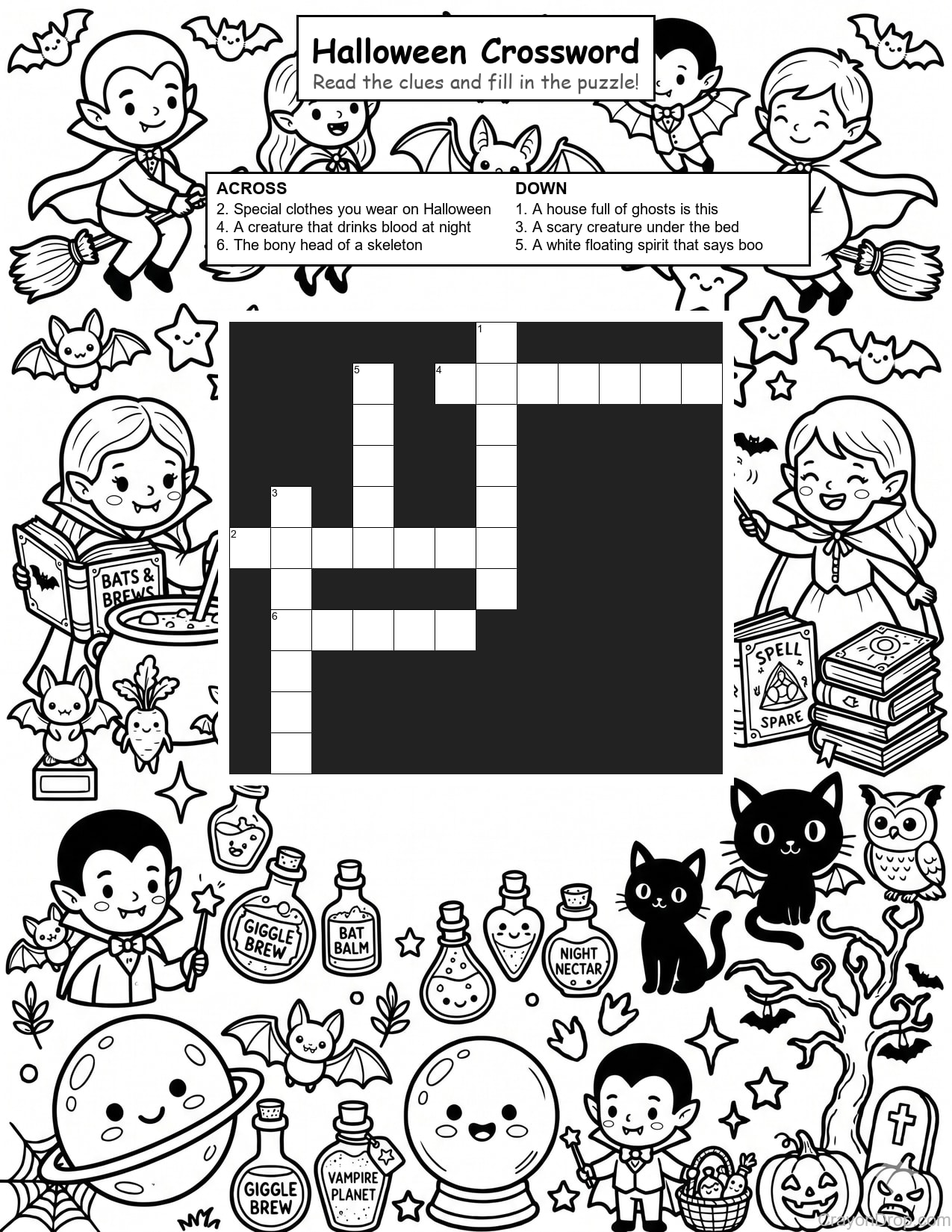 Cw Halloween coloring page