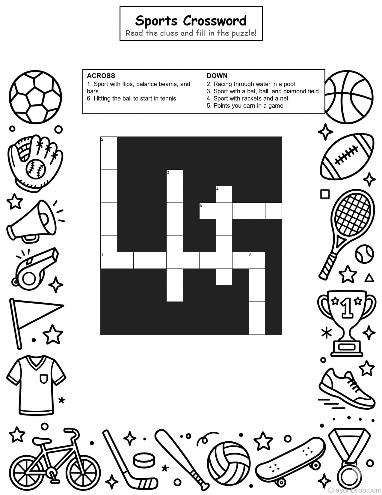 Cw Sports coloring page