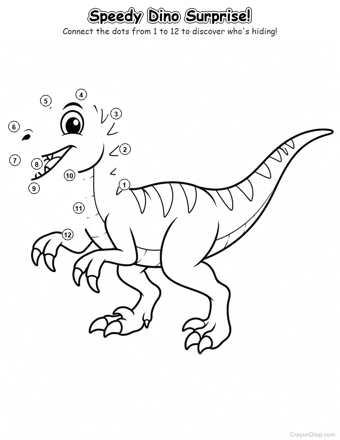 Ap Dinosaurs Connect Dots coloring page