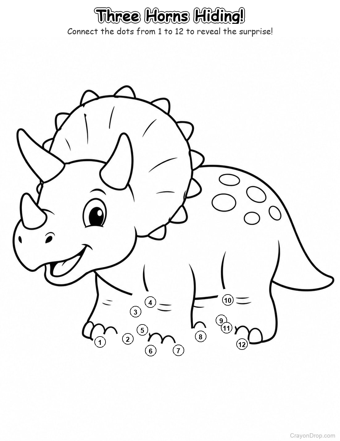 Ap Dinosaurs Connect Dots coloring page