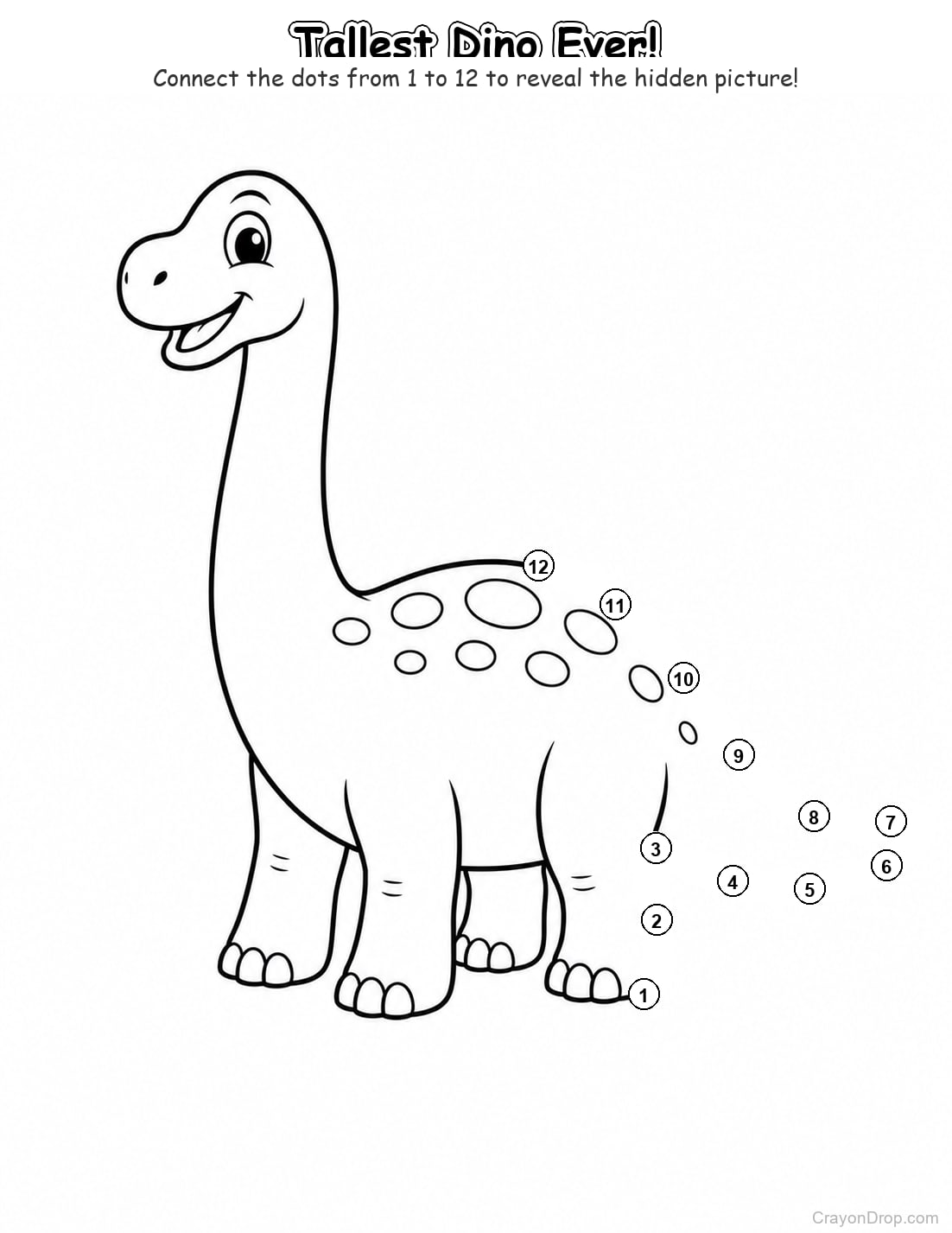 Ap Dinosaurs Connect Dots coloring page