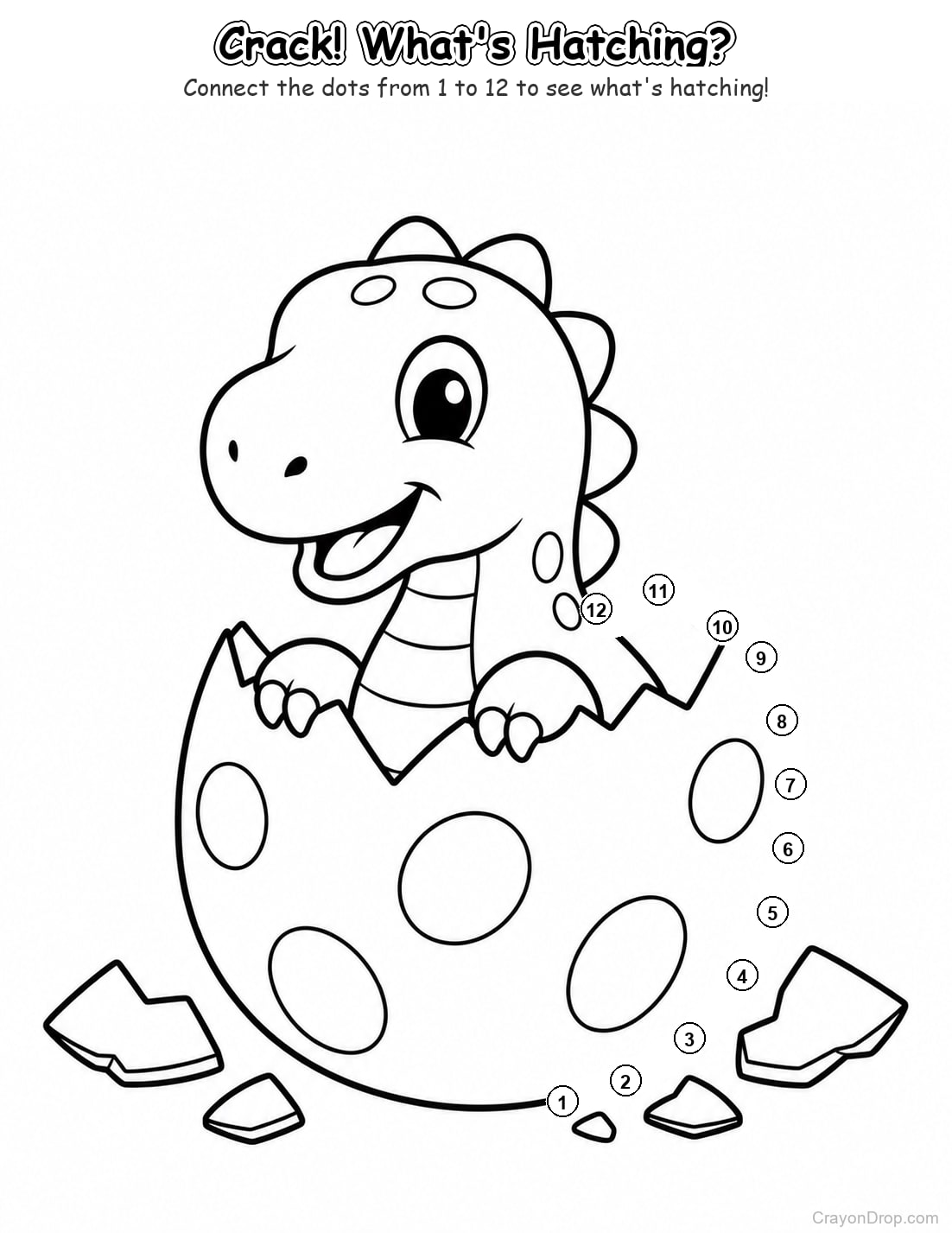 Ap Dinosaurs Connect Dots coloring page