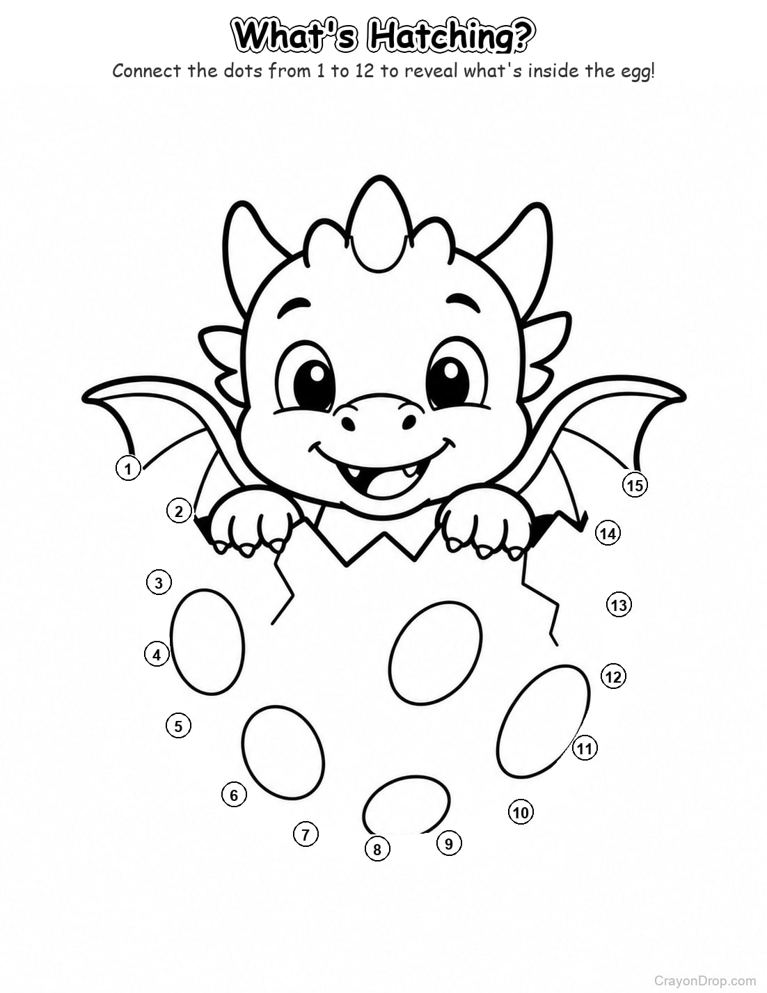 Ap Dragons Connect Dots coloring page