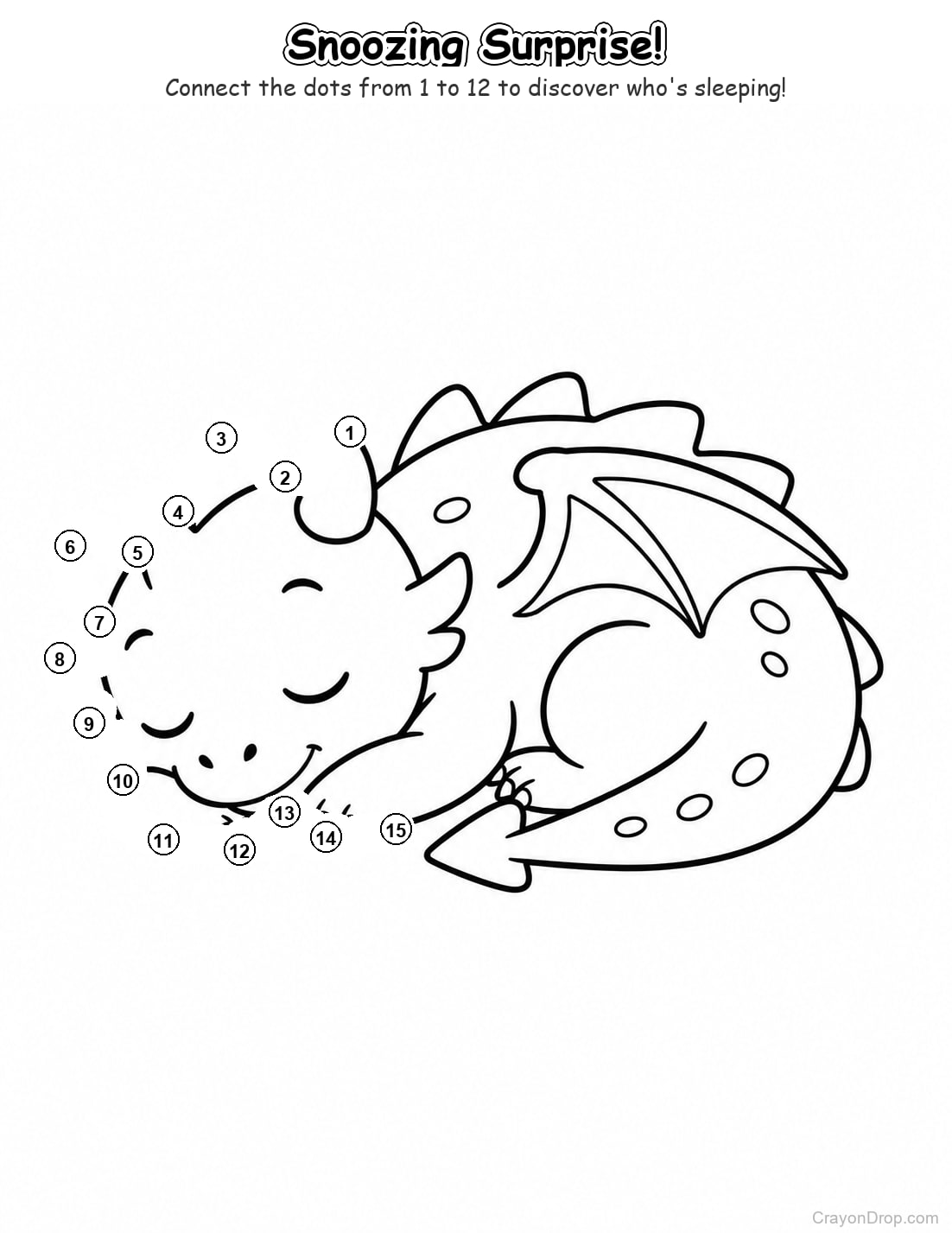 Ap Dragons Connect Dots coloring page