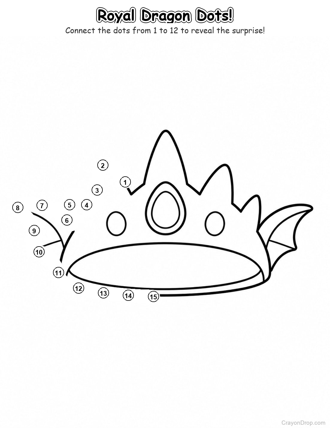 Ap Dragons Connect Dots coloring page