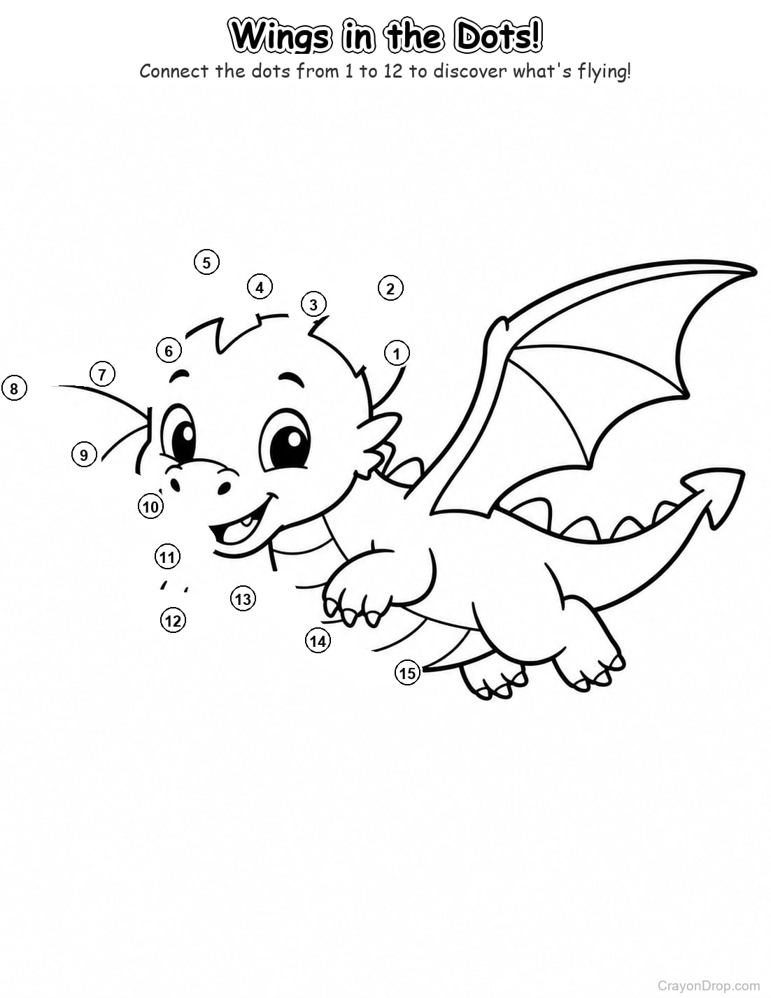 Ap Dragons Connect Dots coloring page