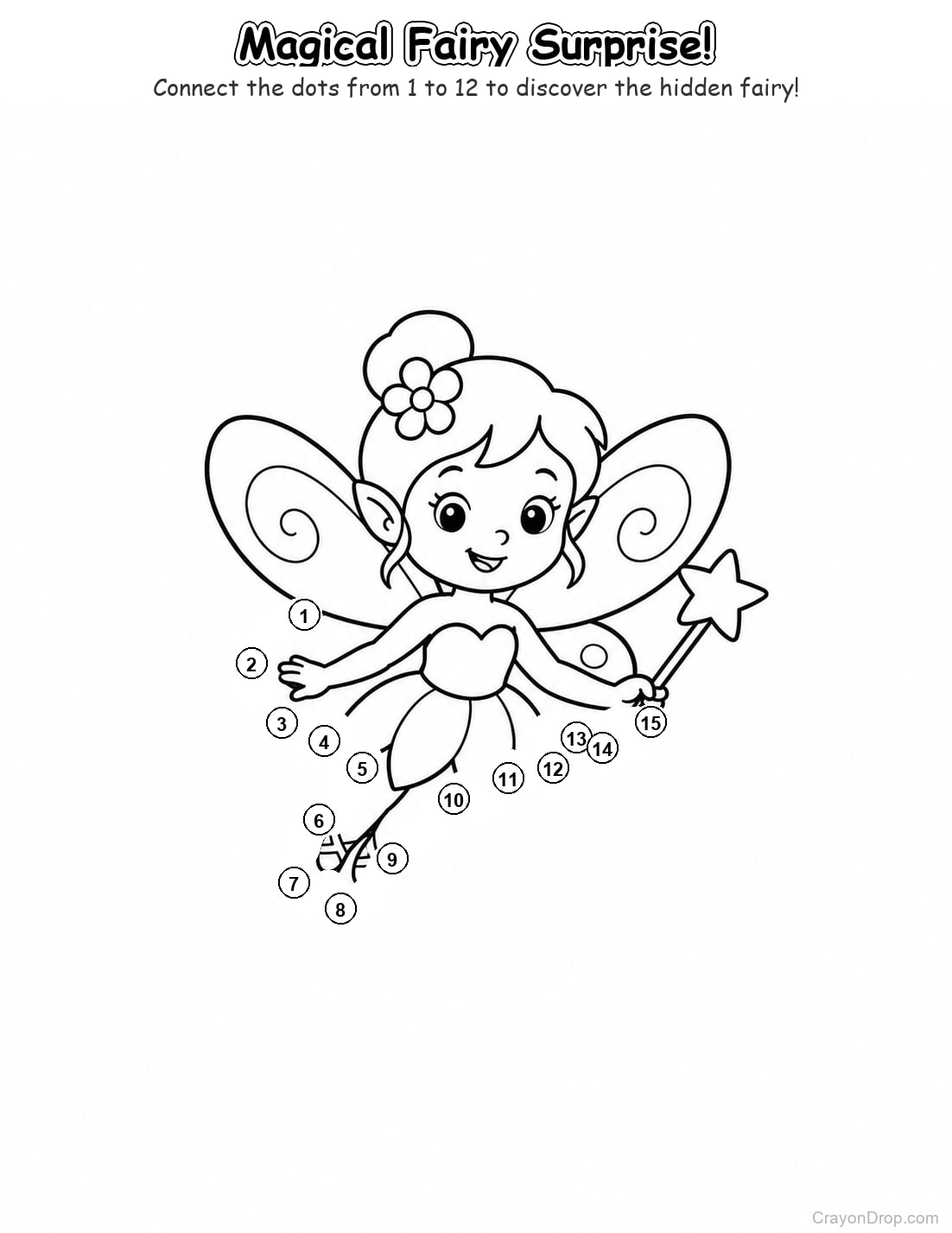 Ap Fairies Connect Dots coloring page
