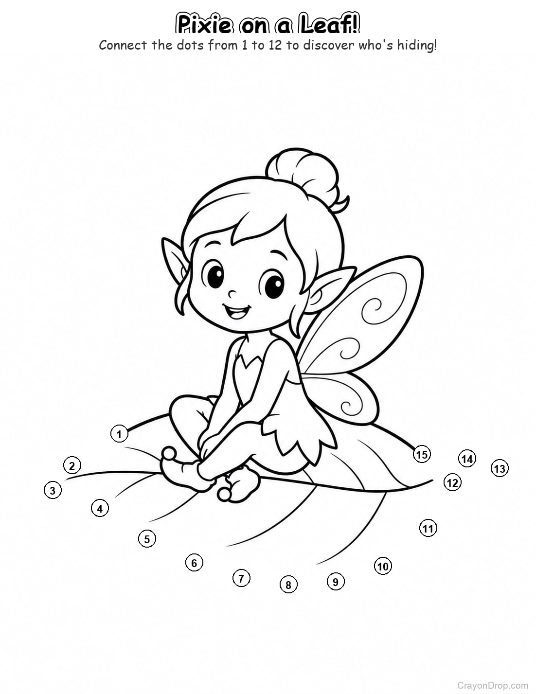 Ap Fairies Connect Dots coloring page