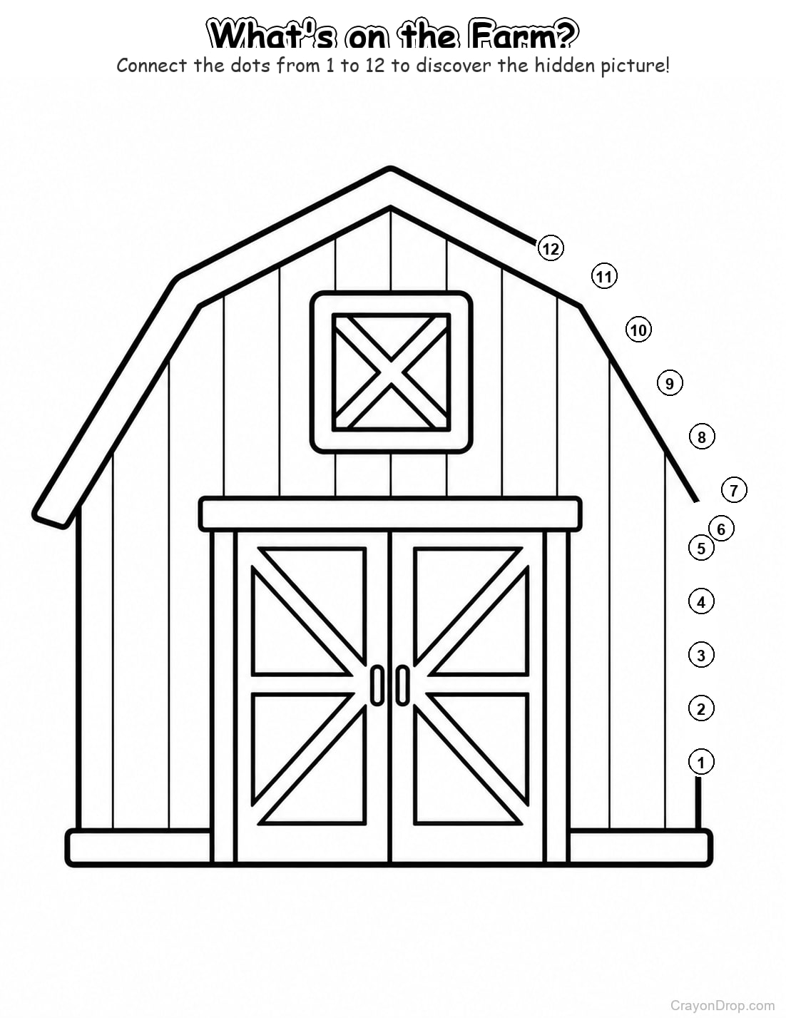 Ap Farm Connect Dots coloring page