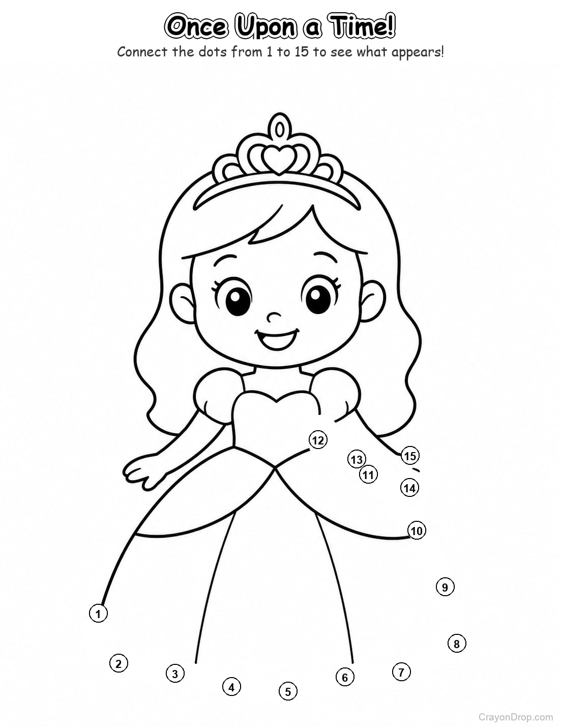 Ap Princess Connect Dots coloring page