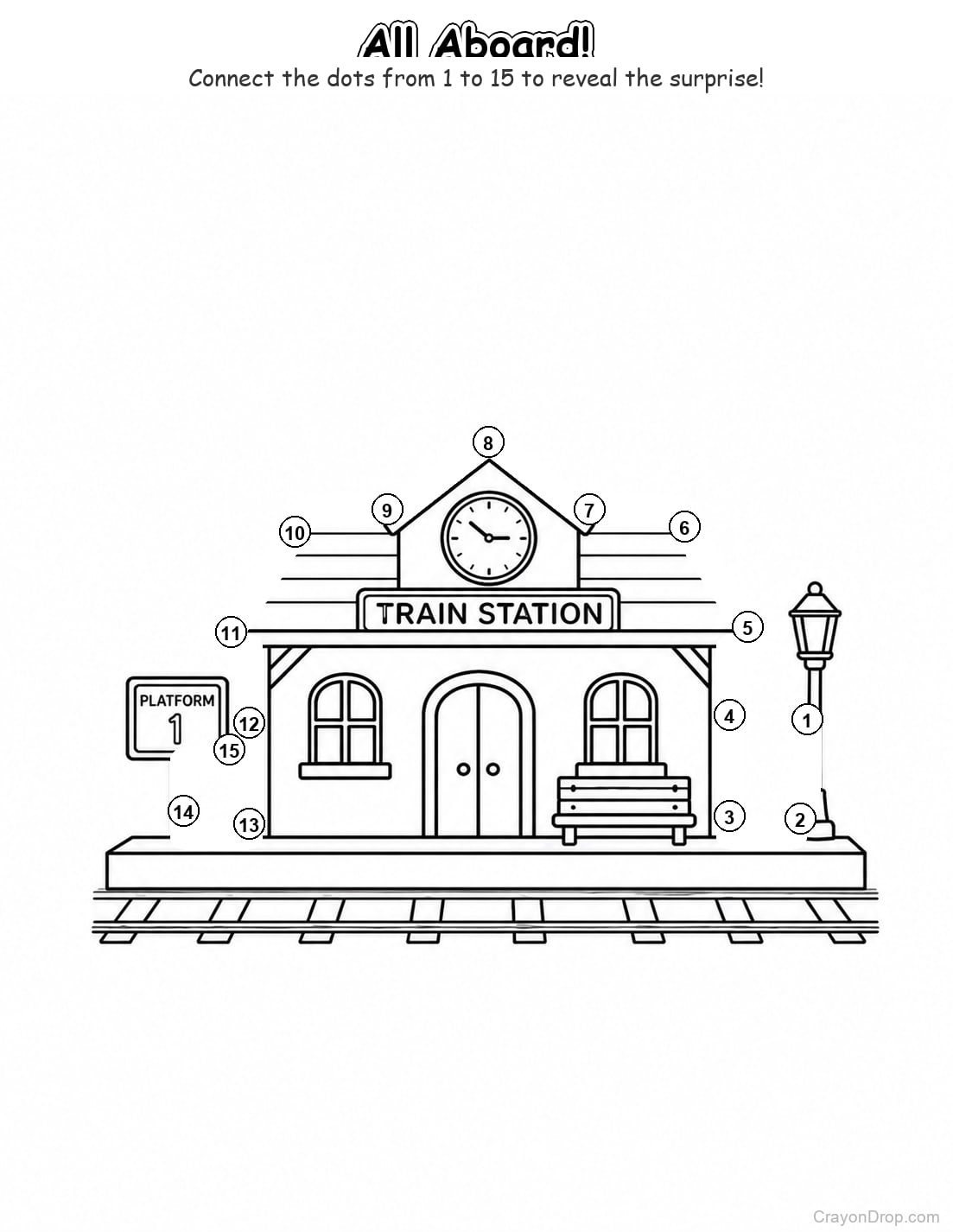 Ap Trains Connect Dots coloring page