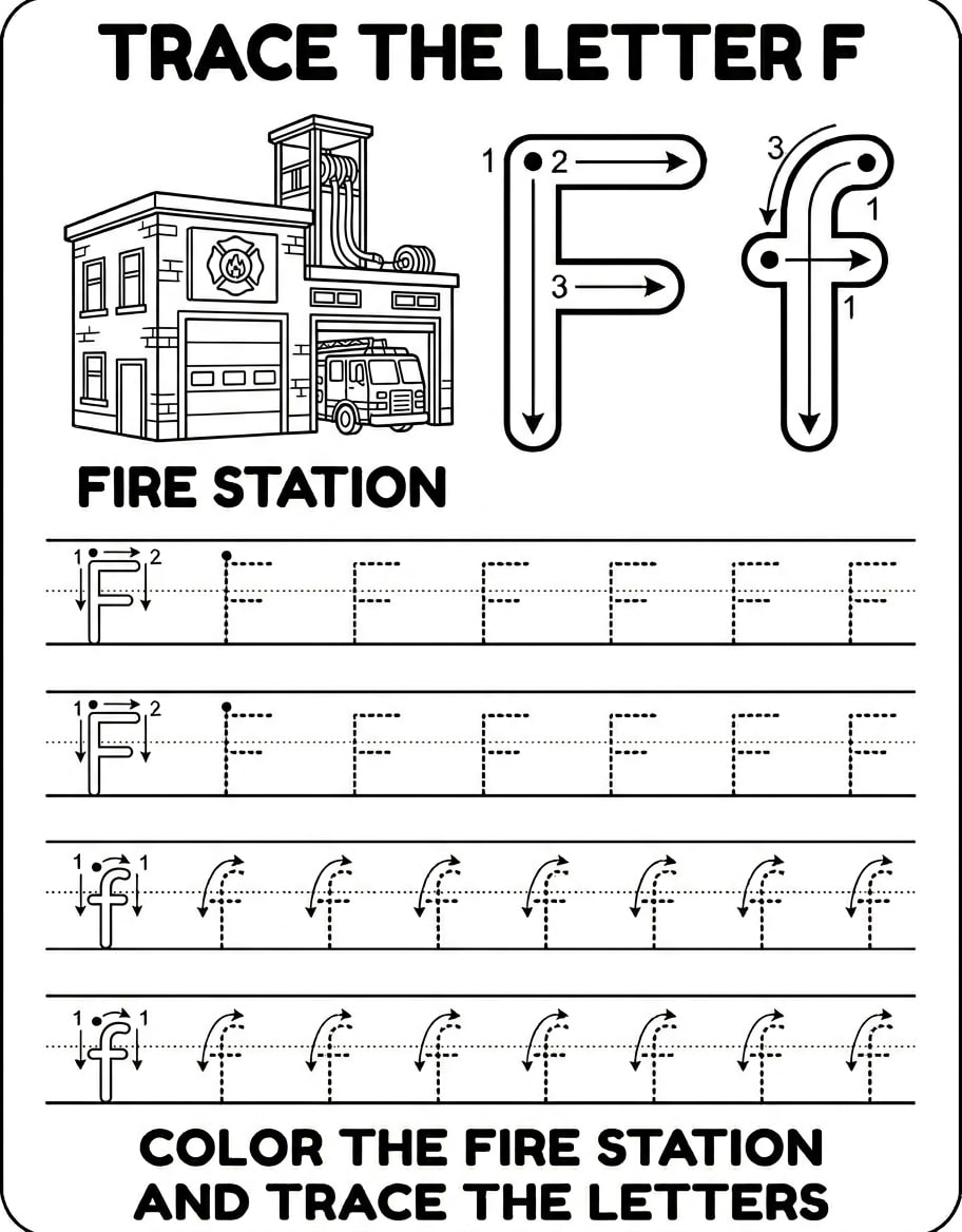 Ap Letter F coloring page