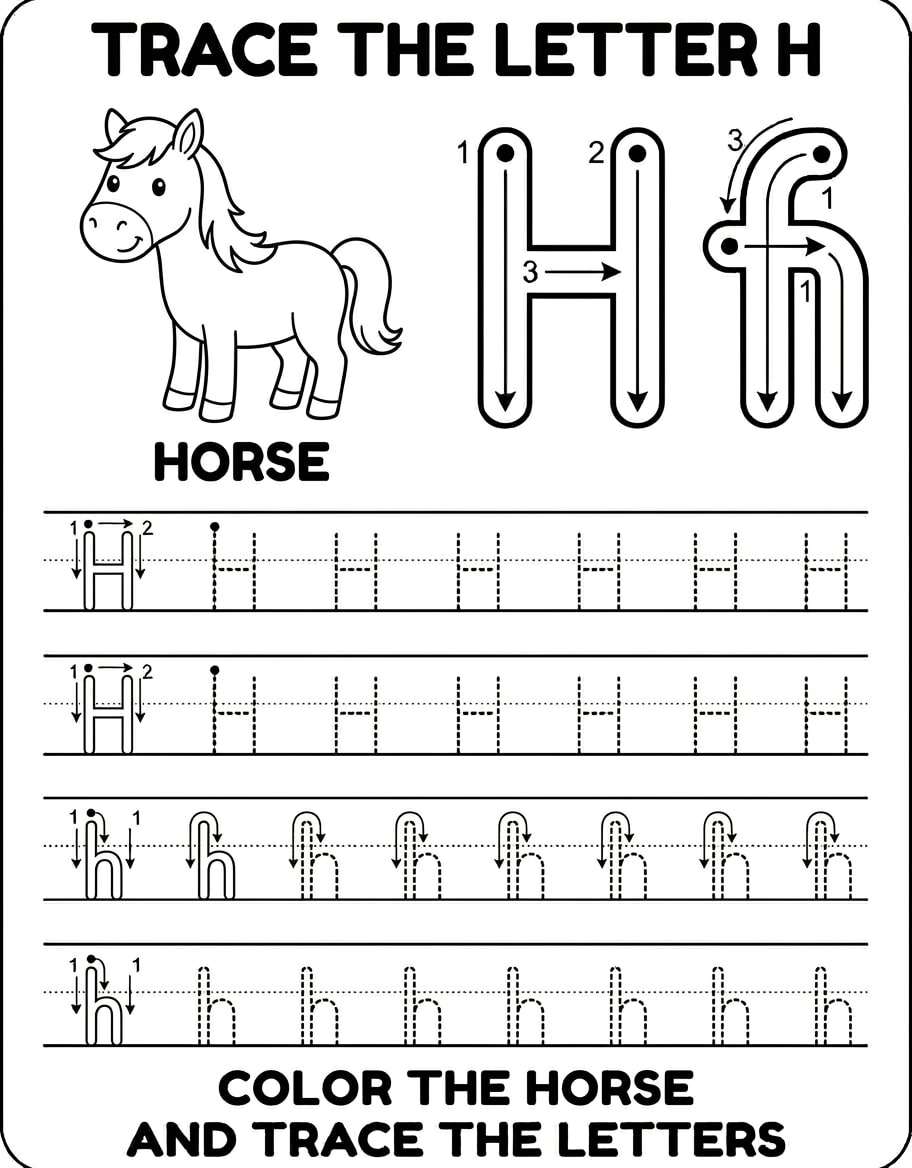 Ap Letter H coloring page