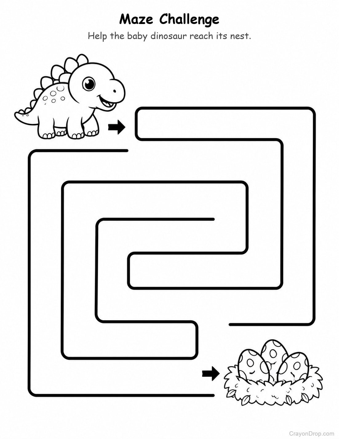 Ap Dino Maze coloring page