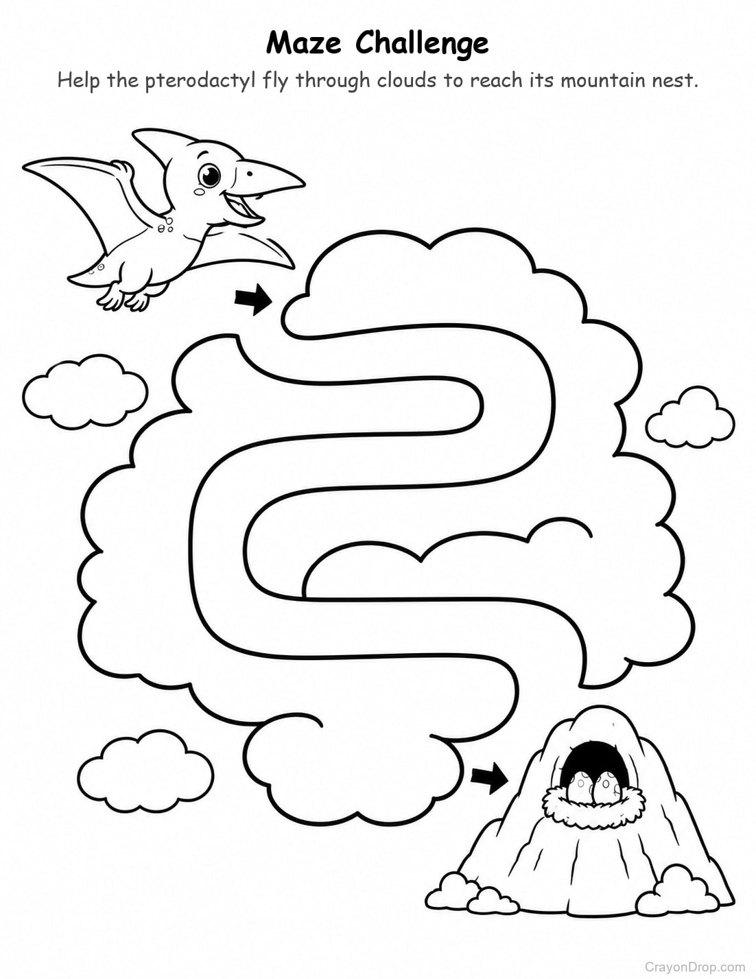 Ap Dino Maze coloring page