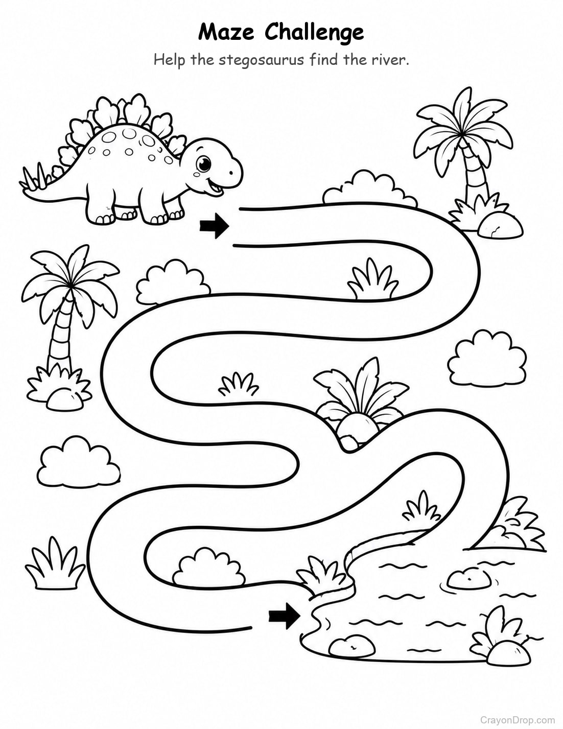 Ap Dino Maze coloring page