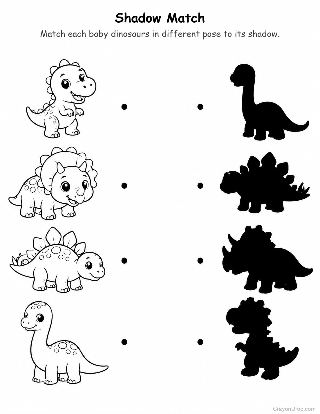 Ap Dino Shadow Match coloring page