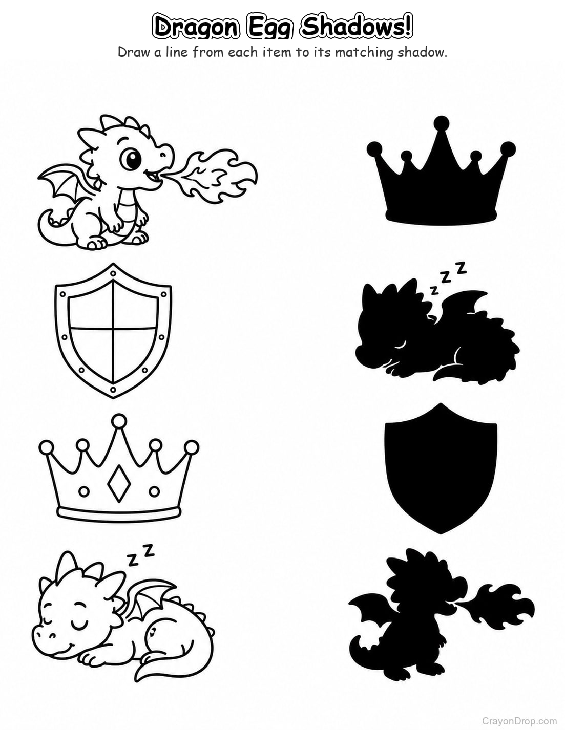 Ap Dragons Shadow Match coloring page