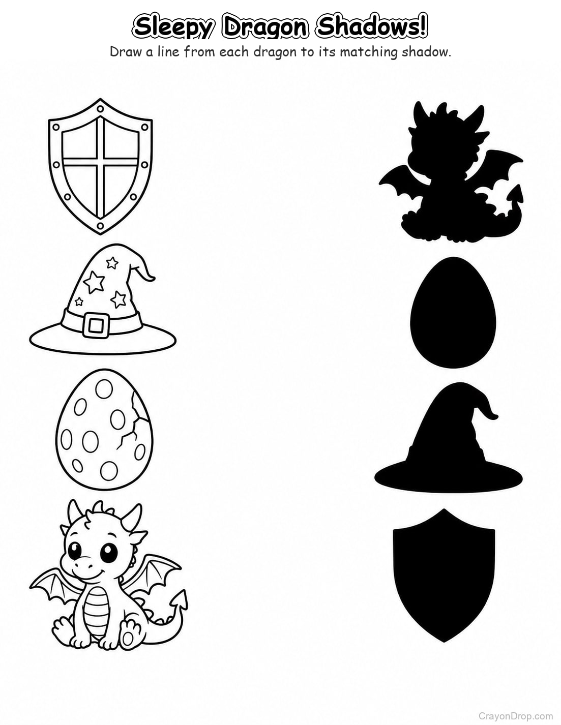 Ap Dragons Shadow Match coloring page