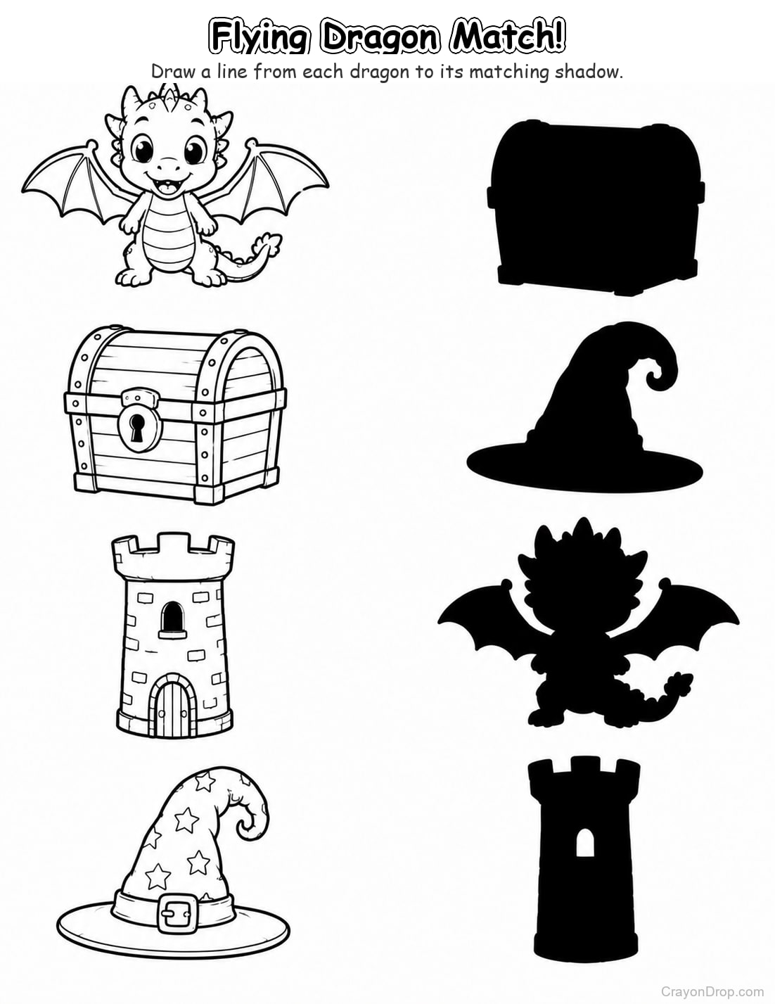 Ap Dragons Shadow Match coloring page