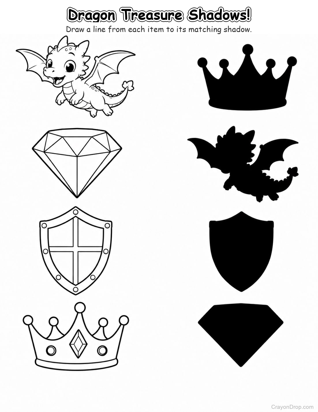 Ap Dragons Shadow Match coloring page