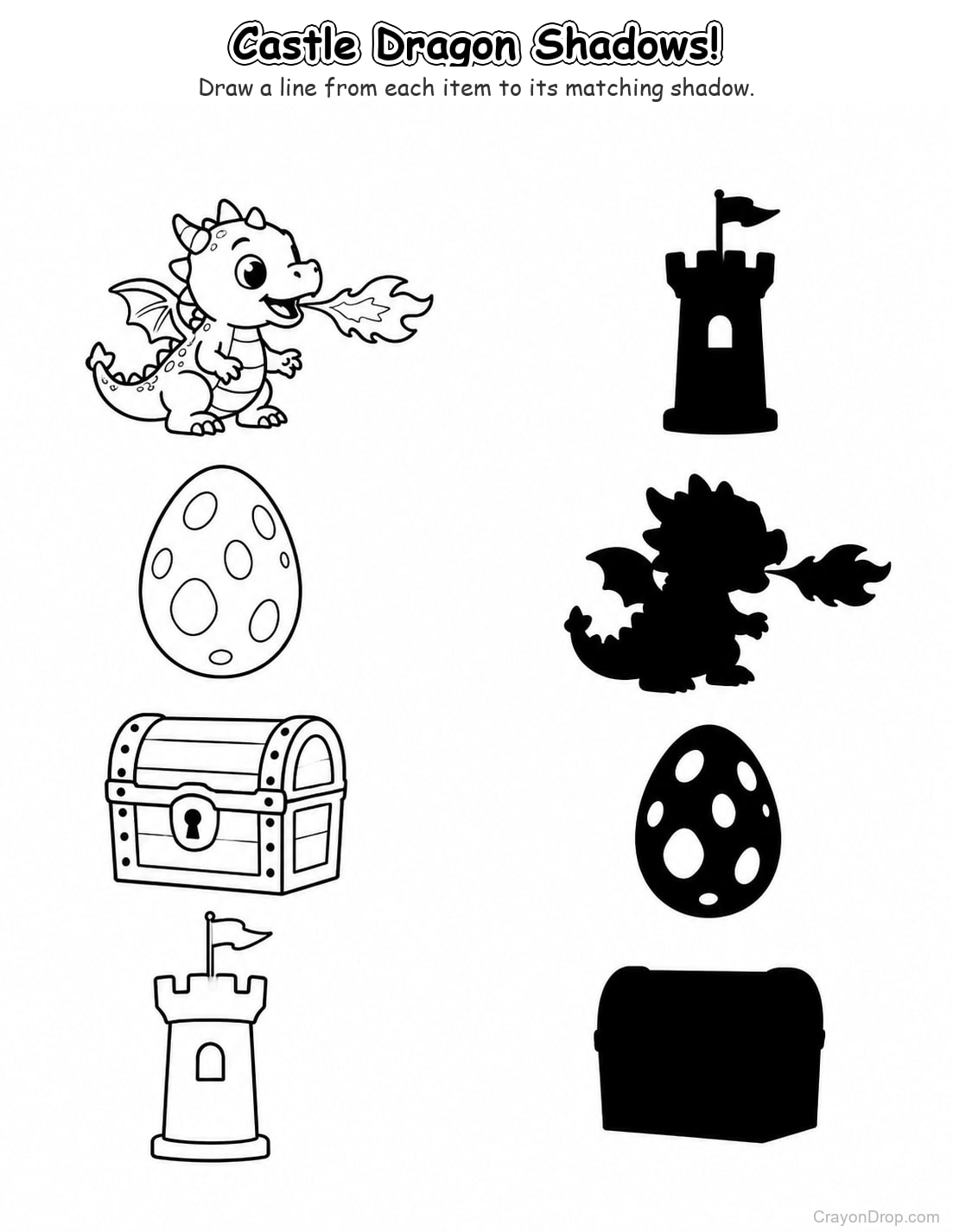 Ap Dragons Shadow Match coloring page