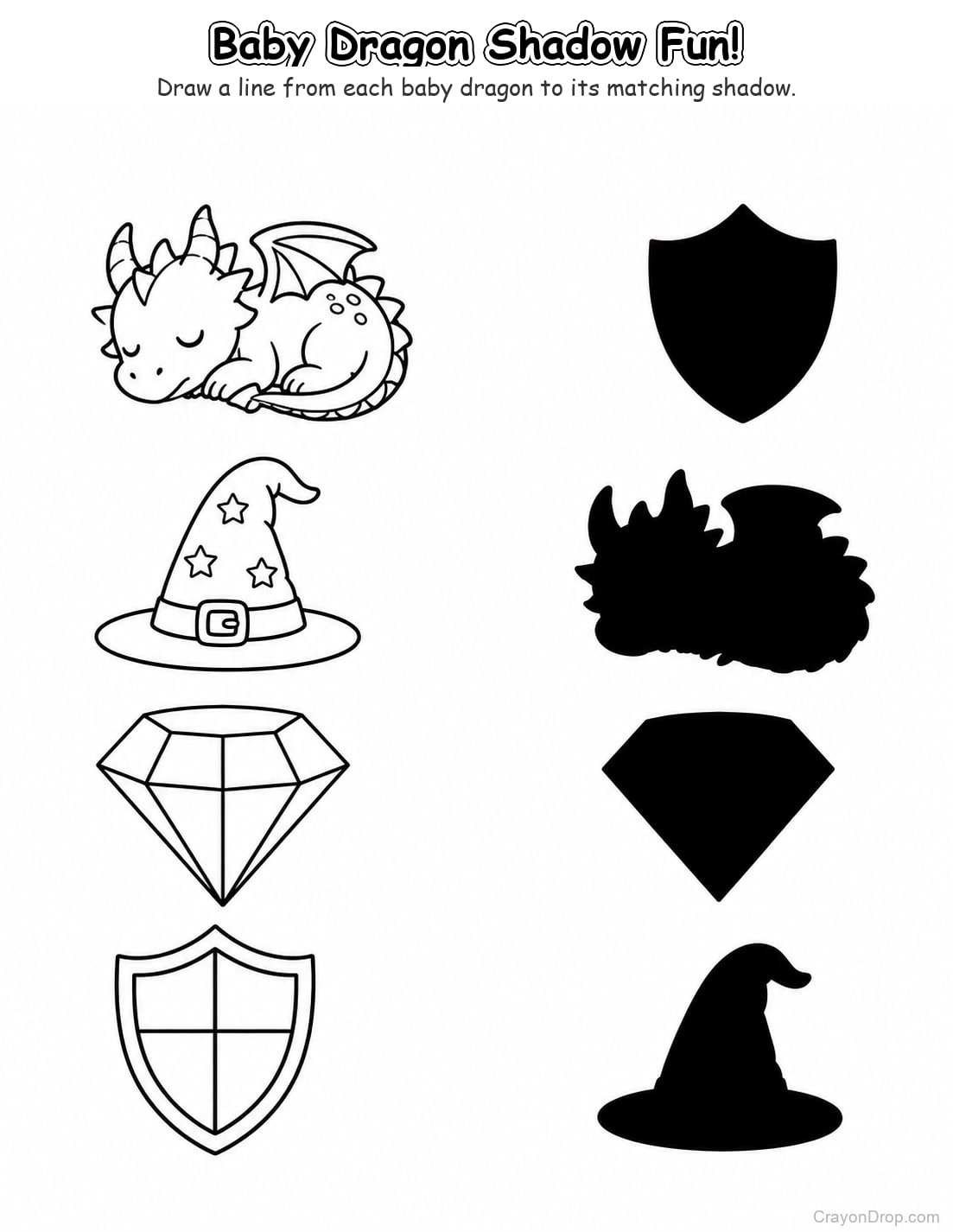 Ap Dragons Shadow Match coloring page