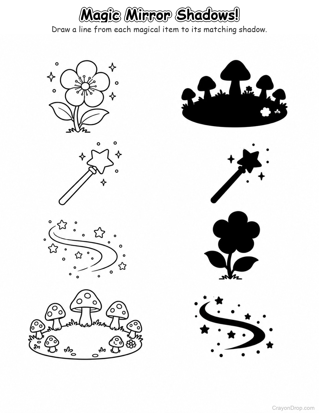 Ap Fairies Shadow Match coloring page