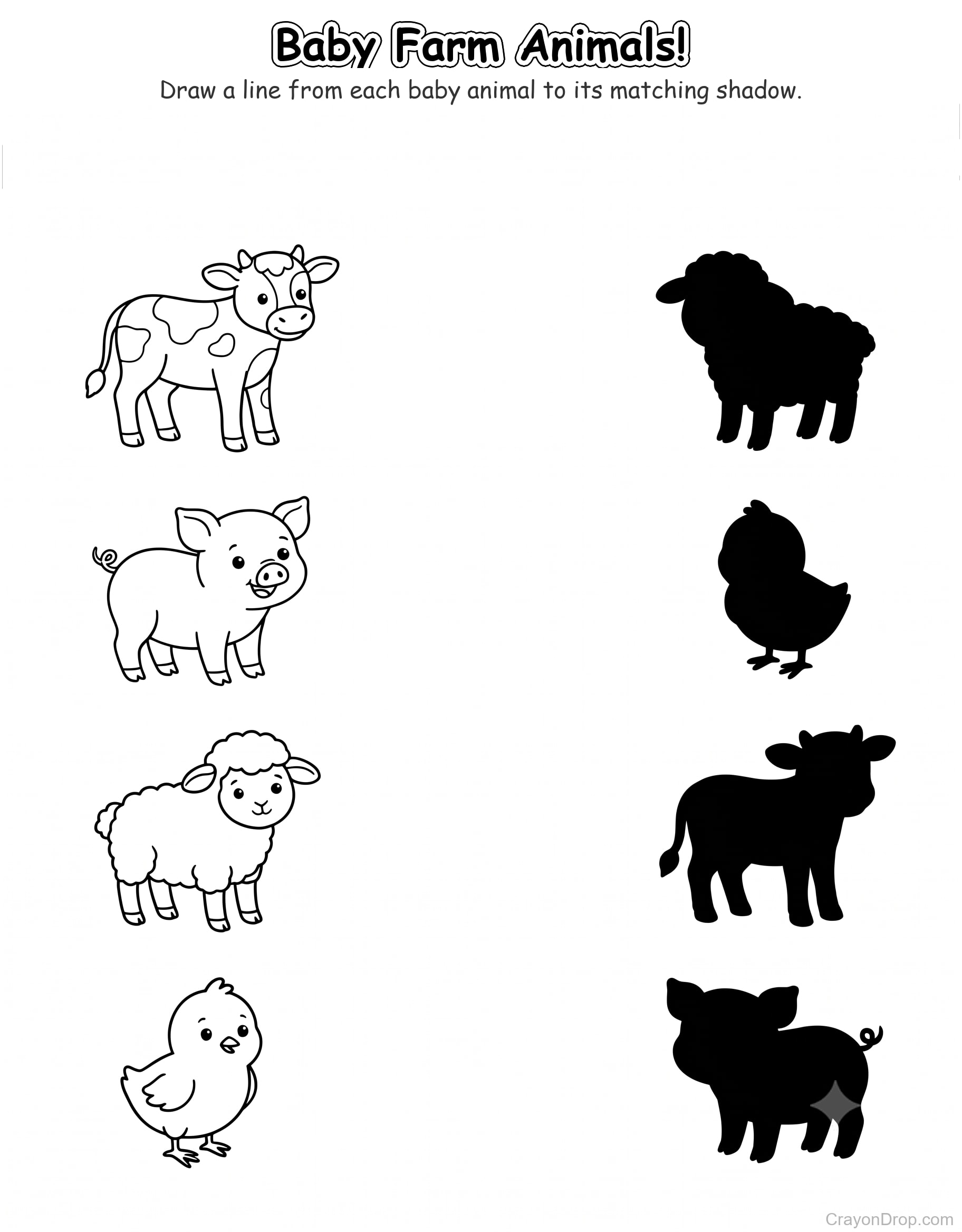 Ap Farm Shadow Match coloring page
