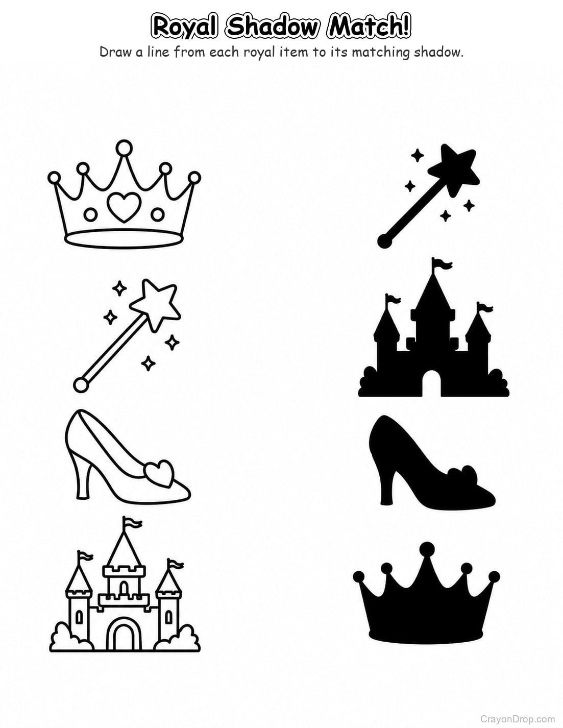Ap Princess Shadow Match coloring page