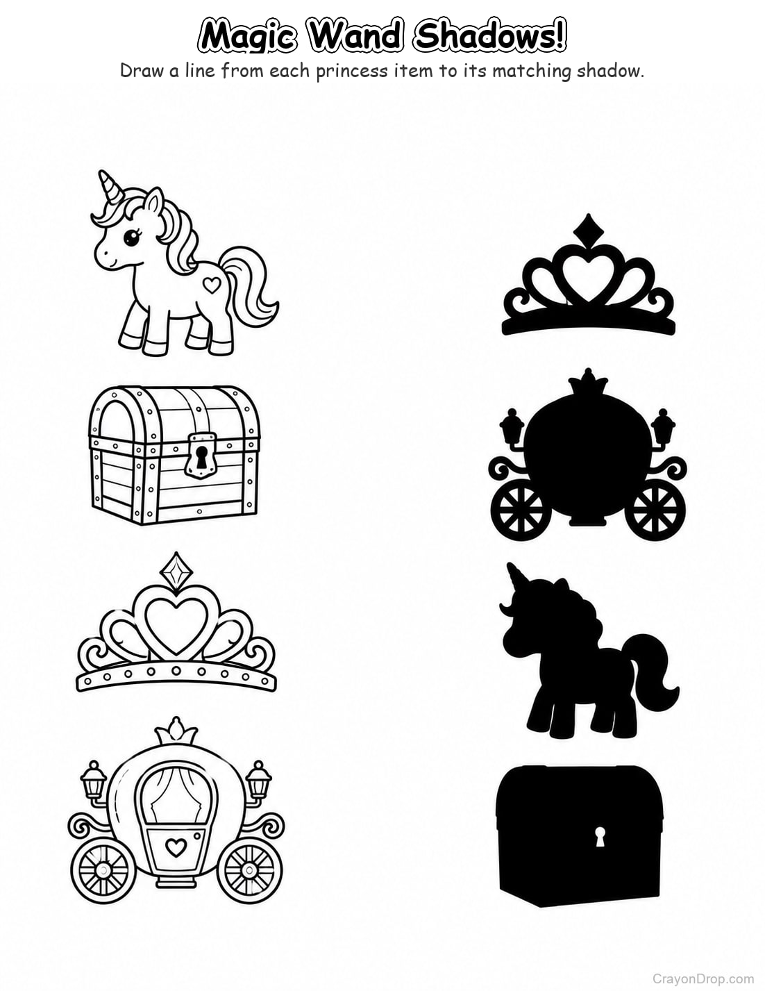 Ap Princess Shadow Match coloring page
