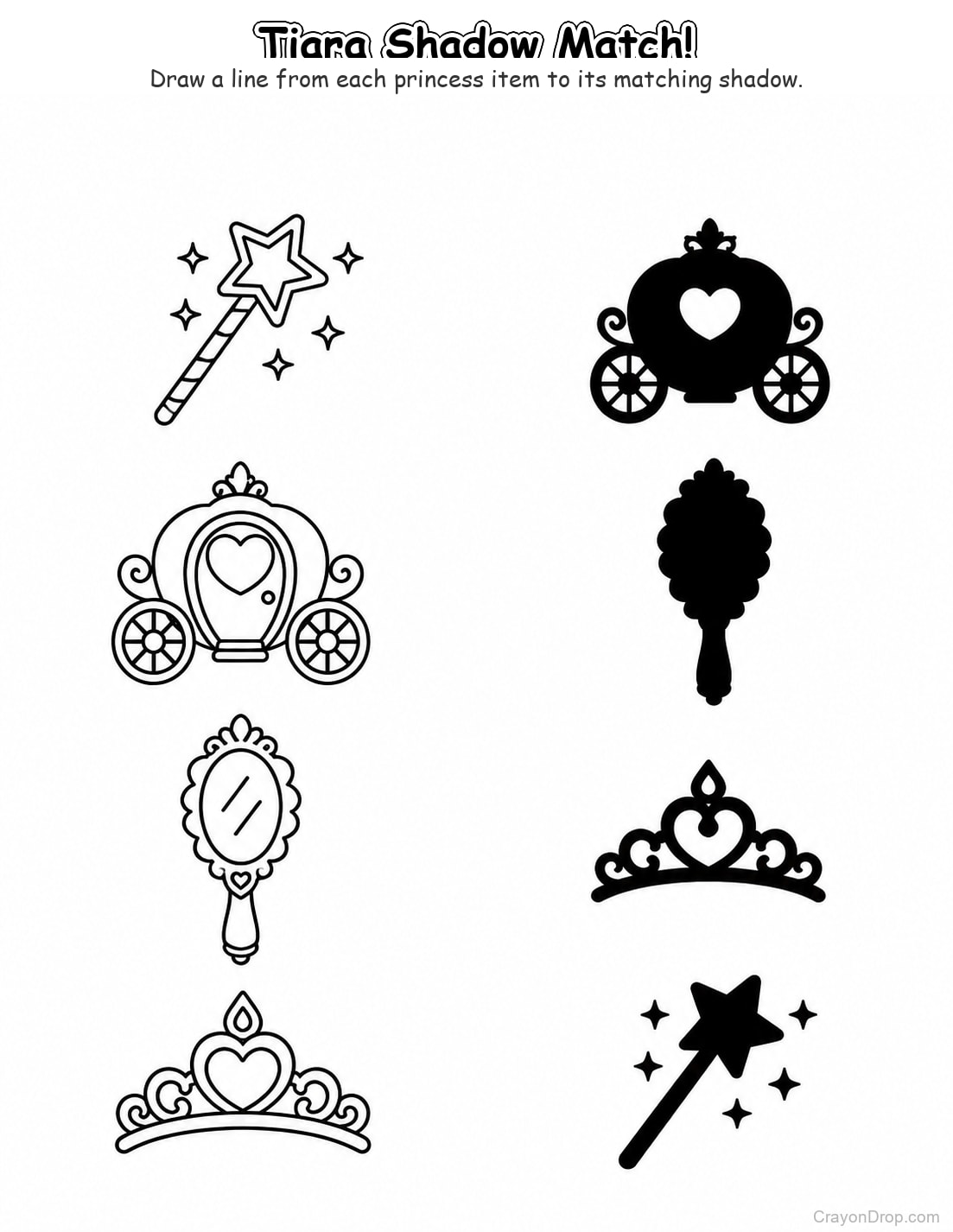 Ap Princess Shadow Match coloring page