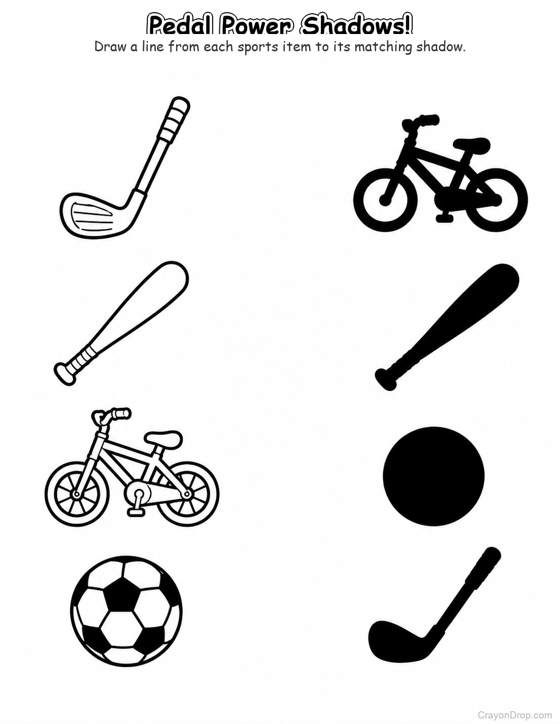 Ap Sports Shadow Match coloring page