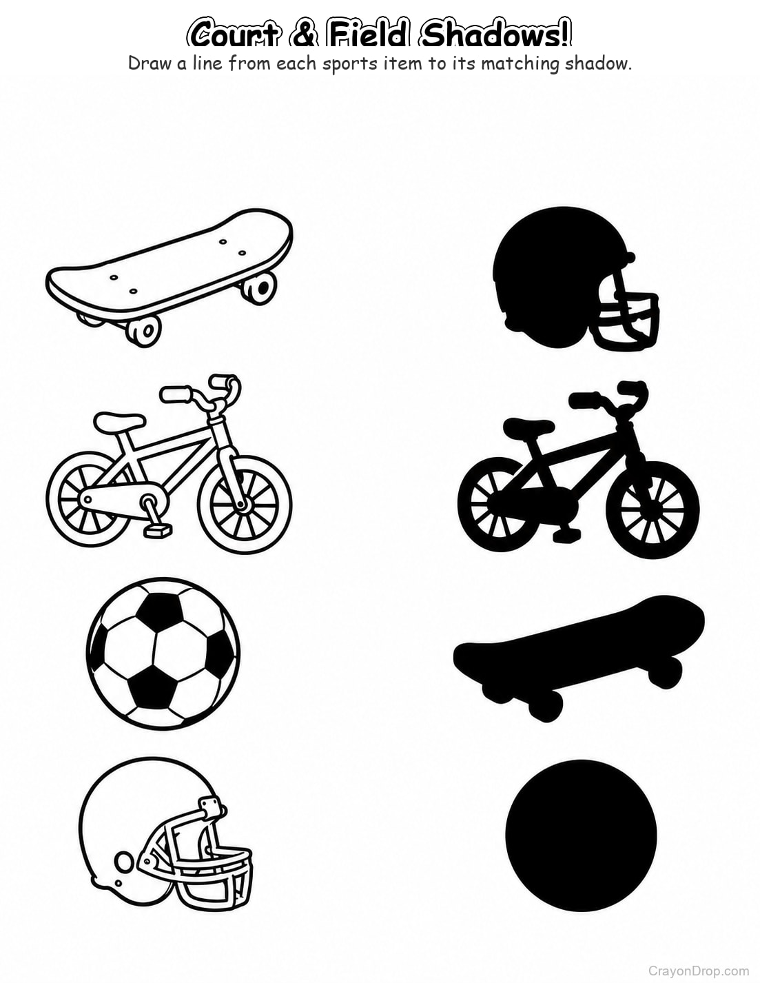 Ap Sports Shadow Match coloring page