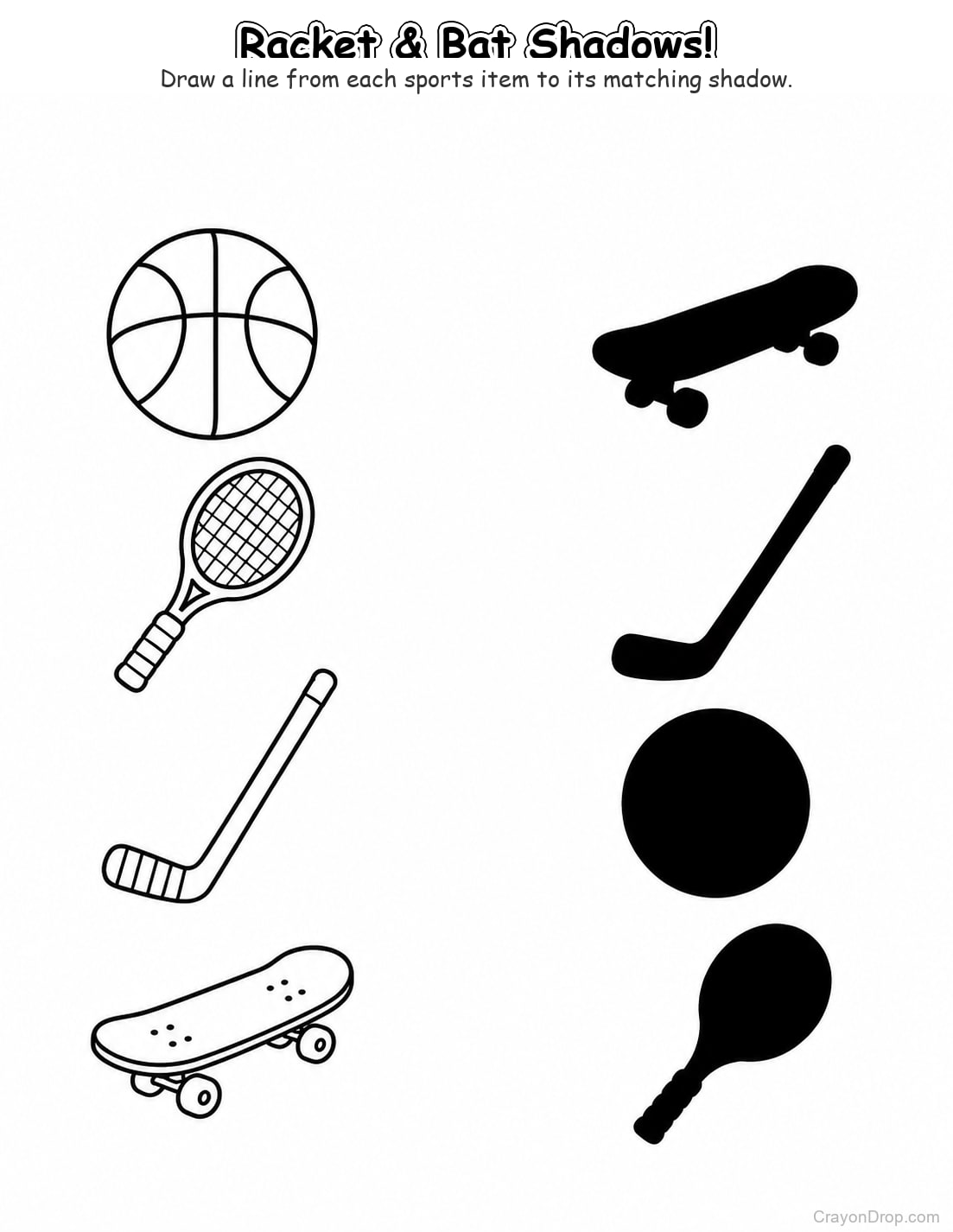 Ap Sports Shadow Match coloring page