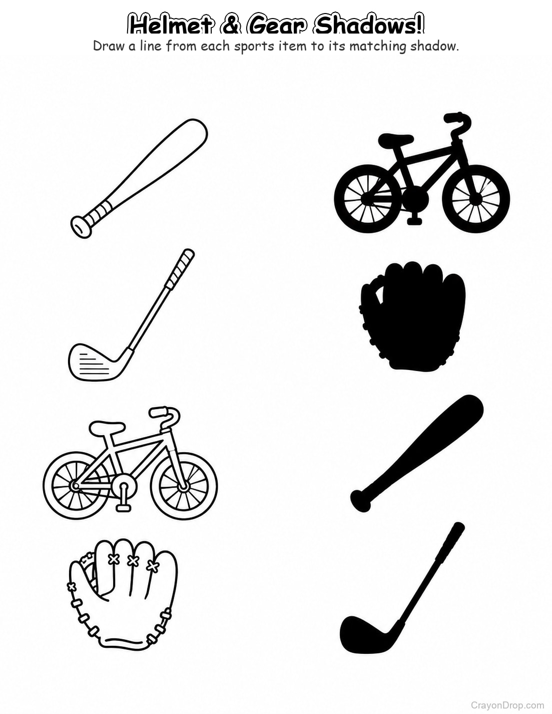 Ap Sports Shadow Match coloring page