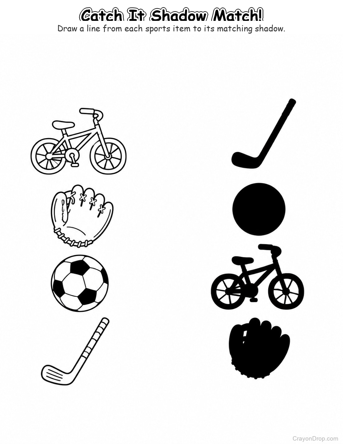 Ap Sports Shadow Match coloring page